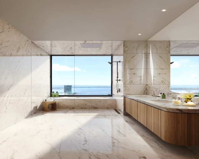 Primary Bathroom Light, Mercedes-Benz Places Miami, JDS Development Group, by The Boundary